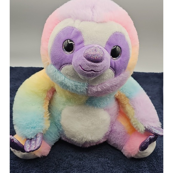 Fiesta Other - Fiesta Rainbow Sherbet Sloth Plush 11" Stuffed Animal Pastel Soft Toy EUC